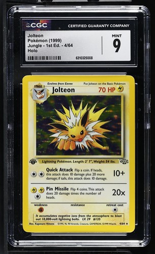Jolteon (1st Edition) graded CGC 9 for sale on eBay