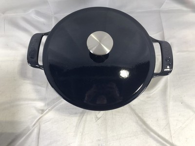 Made in France Dutch Oven 5.5 QT Enameled Cast Iron Dark Blue 