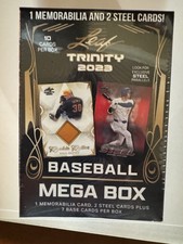 2023 Leaf Trinity Baseball Mega Box / (1) Rookie Relic, (2) Steel Cards Per Case