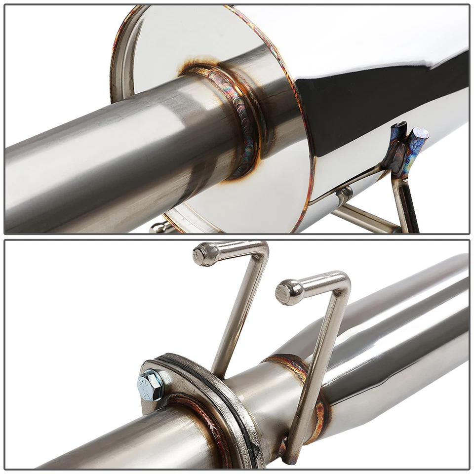 PARA 01-05 HONDA CIVIC DX/LX 4" SILENCIADOR RODADO PUNTA CARRERAS CATBACK SISTEMA DE ESCAPE Foto 3 de 4