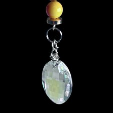 Key Ring Chain Purse Charm handbag Beaded jewelry Handmade Backpack Crystal 0821