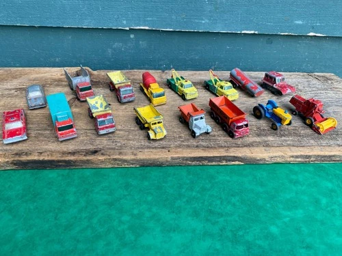 Vintage Matchbox Lesney Vintage Diecast Car Tractor Dump Truck Lot of 16