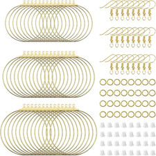 390Pcs Earring Making Kit Jewelry Making Supplies Bulk Earring Findings with rou