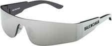 NEW Balenciaga EXTREME BB 0041S Sunglasses 002 Silver 100 AUTHENTIC