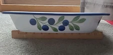 Dansk Berries Blueberry Rectangular Baker Lasagna 13" NEW Cute Baking Hand Paint