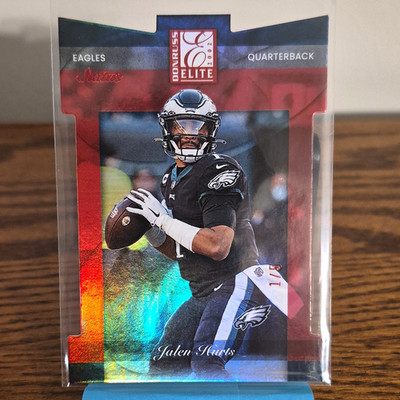 Panini 2022 Donruss Elite Jalen Hurts Eagles Status Parallel Die Cut 2002-9 #1/5