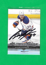 OSCAR KLEFBOM 2014-15 UPPER DECK EDMONTON OILERS YOUNG GUNS AUTOGRAPH CARD