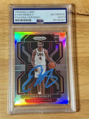 Signed 2021-22 Panini Prizm - Evan Mobley #325 Silver Prizm RC