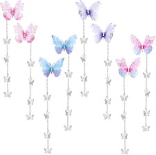 8pcs Butterfly Hair Tassel Clips, Cute Alligator Barrettes  Valentines Wedding