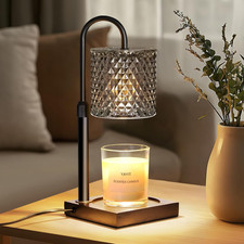 Candle Warmer Lamp with Timer Dimmer Adjustable Height Candle Warmer with 2 Bulb