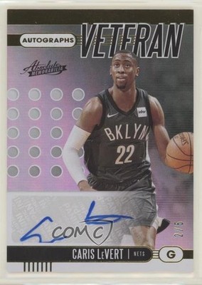 2019-20 Panini Absolute Memorabilia Veteran Level 4 2/5 Caris LeVert Auto 4l3