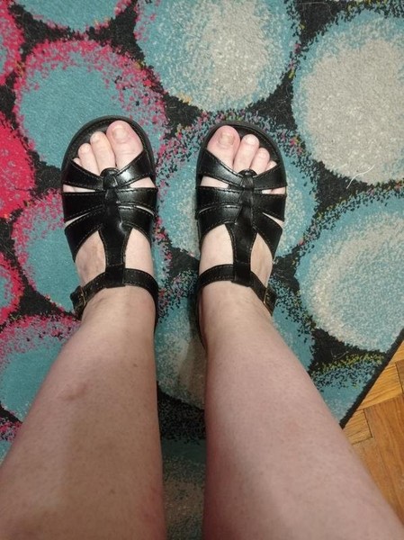 Women Ecco Heels Black Leather 39.5 #3SIM