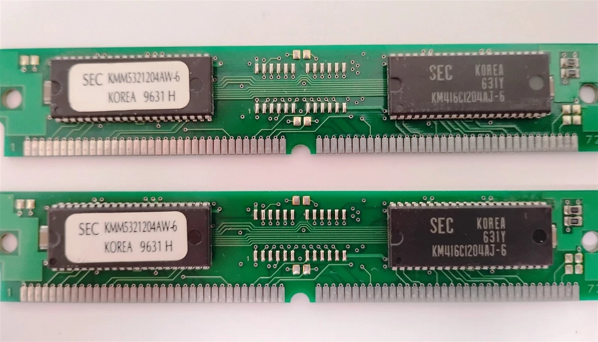 Lot of 3 4MB 60ns 72-Pin SIMM Memory Modules
