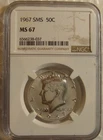 1967 SMS Kennedy Half Dollar Special Mint Set NGC MS67 50C