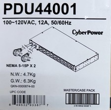 CyberPower PDU44001 Switched 1U 100 - 120 VAC 12A 10 ft Power Distribution Unit