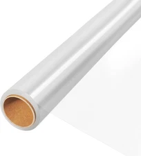 50' Long X 17.5” Wide Clear Cellophane Wrap Roll - 3 Mil Thicker Cellophane Roll