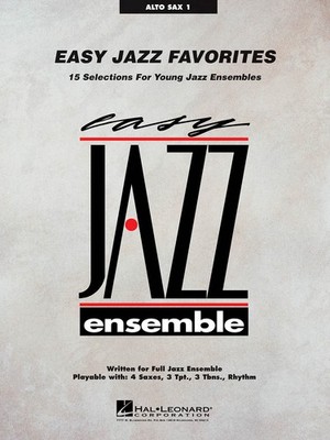 Easy Jazz Favorites for Alto Sax 1 Sheet Music Melody 15 Songs Hal Leonard Book