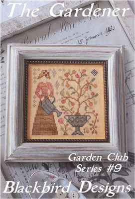 Blackbird Designs THE GARDENER Garden Club #9 Cross Stitch Leaflet Only lady
