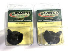 (2) FIMCO INDUSTRIES 7771782 Check valve knob and Diaphragm NIB BLACK