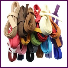 2M 10mm Width Flat Faux Suede Leather Cord Korean Velvet Leather Rope String for