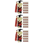  3 PCS Stuffed Animal Party Favor Small Graduation Bear for Bouquet
