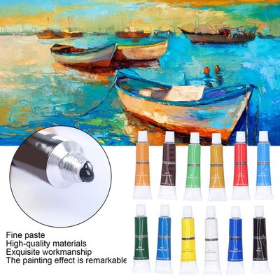 Professional Oil Painting Paints Portable Drawing Pigments Set 12ml X 12 SET