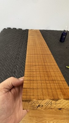 Roasted Flamed Maple 4A - 1-1/2 x 3  X 27  -quarter Saw Cut.