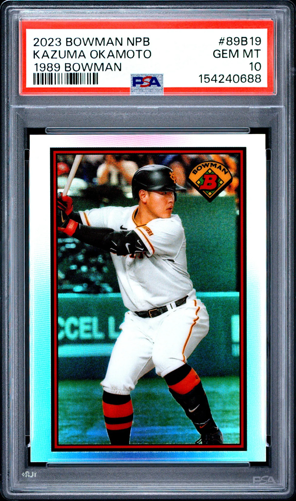 2023 Bowman NPB KAZUMA OKAMOTO 1989 Bowman #89B-19 Rookie Blue Jays PSA 10