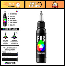 Premium Black Tattoo Ink 2 oz 60ml - High-Quality Tattoo Supplies, USA Made