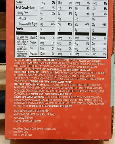 Hot Cocoa Mixes 4 Flavors Double Chocolate, Vanilla, Peppermint, Gingerbread - 第 7/11 張圖片