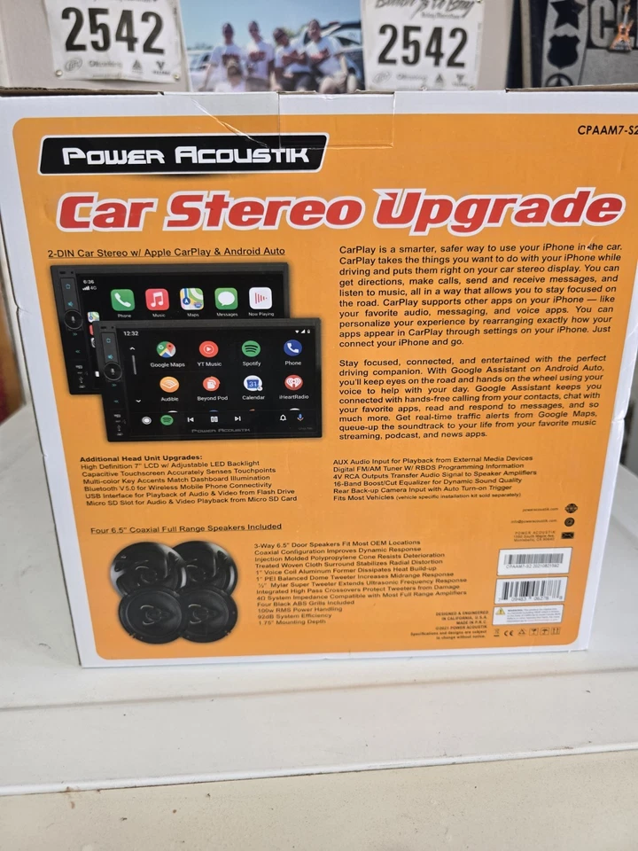 NEW Power Acoustik Complete Stereo Upgrade Kit W/Car Play Android Auto CPAAM7-S2 - Image 3 of 3