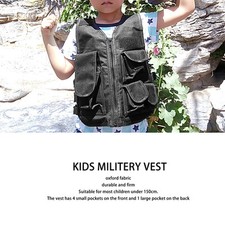 Airshi Kids Security Guard Training Military Vest Adjustable Breathable FG