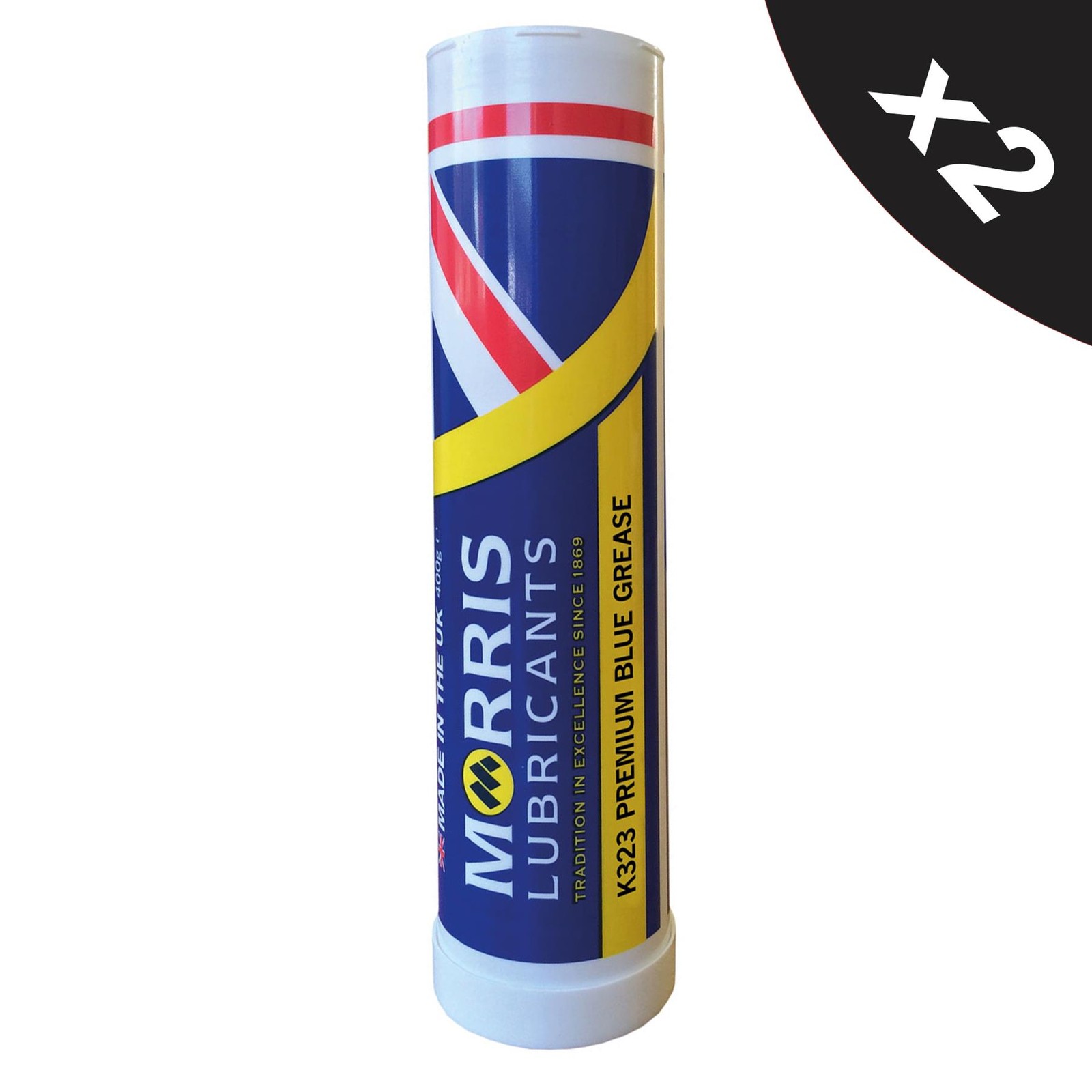 Morris K323 Premium Blue Lithium Calcium High Pressure Grease Cartridge 2x400g