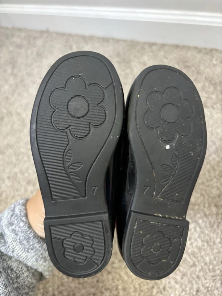 Rachel Ballet Flats Mary Jane Black Size 7 Floral Shoes Little Girls - Image 4 of 4