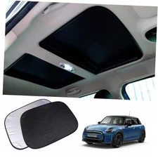 2pcs Foldable Sunroof Shade Sunshade Heat Isolate fit for Mini Cooper, Black