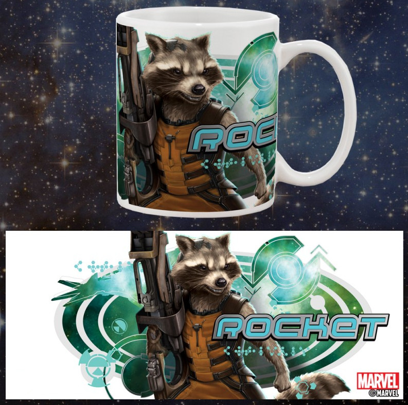 Disney Marvel Guardians Of The Galaxy ROCKET RACCOON White Coffee Mug