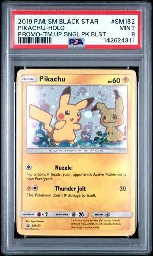 2019 POKEMON SM BLACK STAR PROMO TEAM UP SINGLE PACK BLISTERS PIKACHU-HOLO PSA 9
