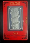 2013 PAMP Suisse Lunar Canendar Year of the Snake 1 Ounce Silver Bar Carded