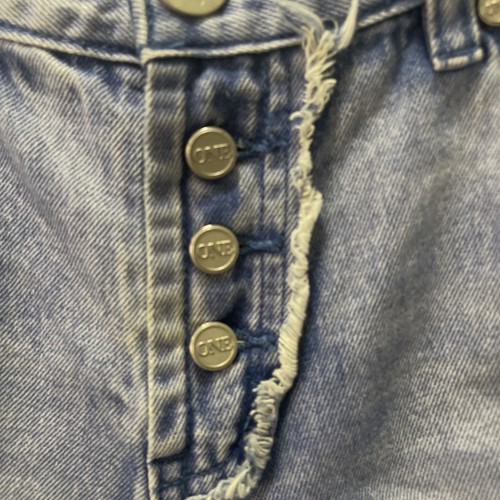 One X One Teaspoon Free People Shorts Womens 24 Cut Off Jean Button Fly Denim - Picture 2 of 12