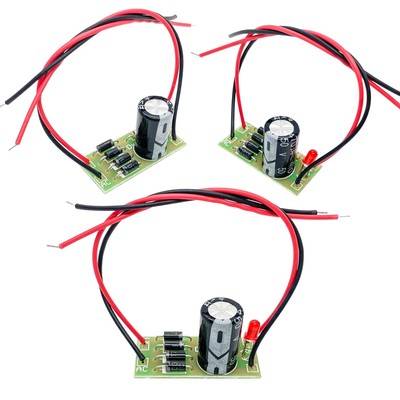 3Pcs AC-DC Converter 6V 12V 24V to 12V 6V Full Bridge Rectifier Filter Power ...