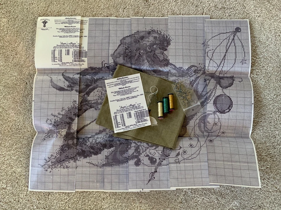 Lot Of 3 Kreinik Threads 085, 102C, 202HL  + Mirabilia Santas Magic Cross Stitch - Image 3 of 4