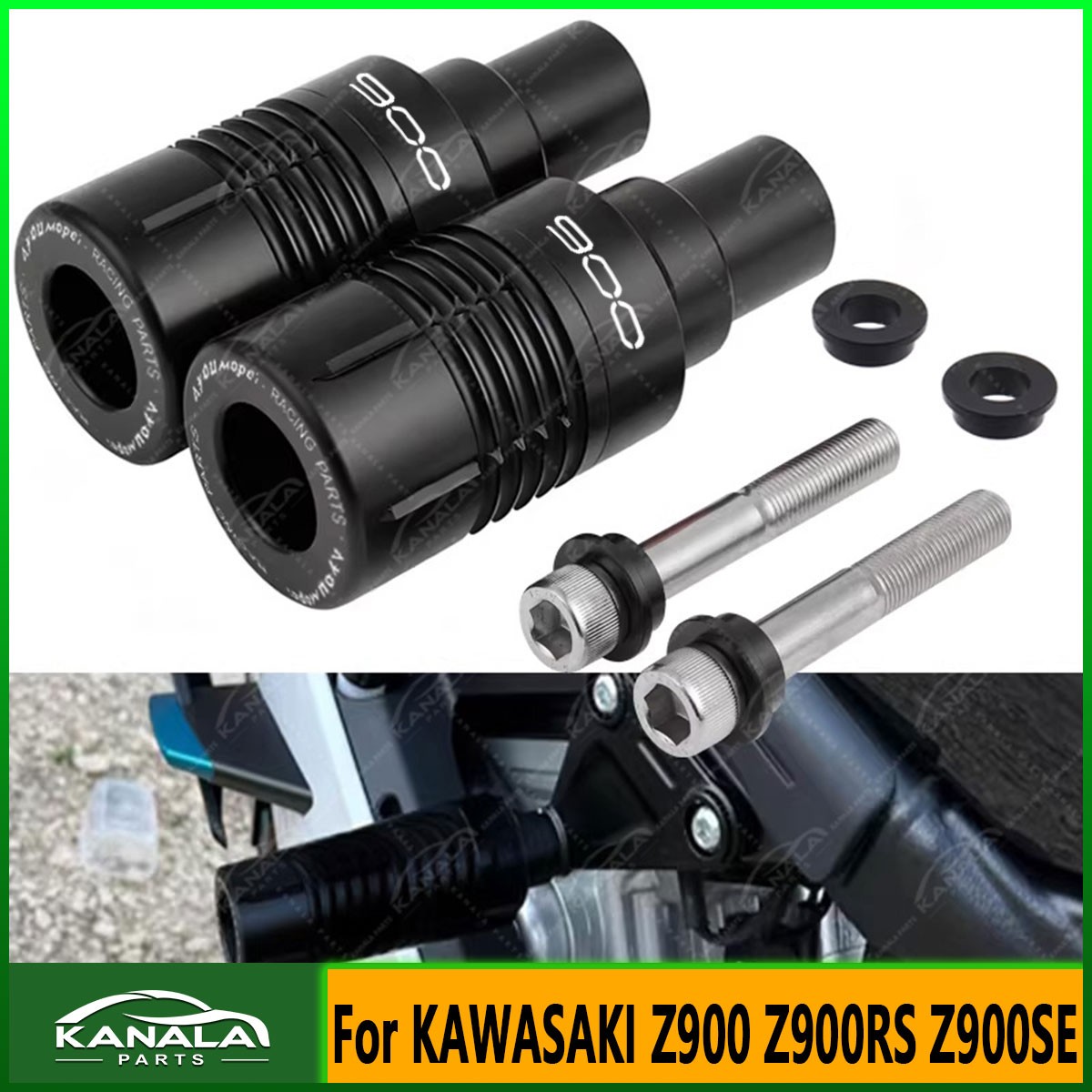 For KAWASAKI Z900 Z900RS Z900SE Motorcycle CNC Frame Sliders Crash Protector New