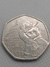 England British UK 50 pence Coin 50p, 2019  Paddington Bear at St Paul Cathedral
