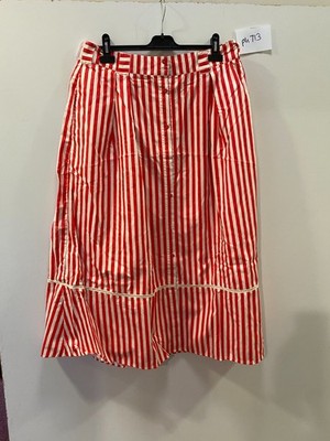 Bon Prix Midirock rot gestreift Übergröße UK 20 (ph713)