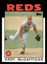 1986 Topps #133 Andy McGaffigan Card Cincinnati Reds