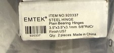 Emtek 920337 Steel Plain Bearing Hinges 3.5 X 3.5 Us7 French Antique Brass 2pk