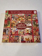 Ceaco 1000-Piece Puzzle Santas Workshop Theme 26.6" X 19" Colorful Vintage Desig