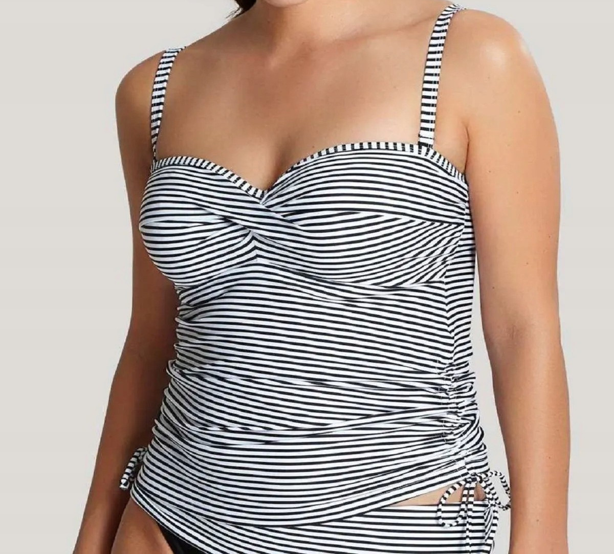 Panache Women Tankini Top Anya Stripe Bandeau Ladies Swimsuit UK 30F EU 65F