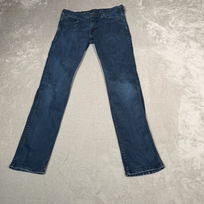 Levis 511 Jeans Mens 32x32 Blue Dark Wash Stretch Slim Fit Mid Rise Denim