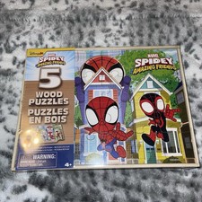 Disney Jr. Marvel Spidey His Amazing Friends: 5 Wood Puzzles - New A0